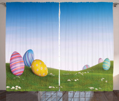 Eggs on the Hills Spring Curtain