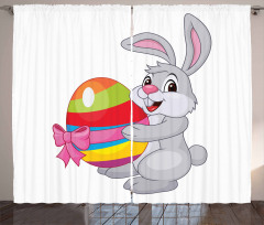 Cartoon Rabbit Curtain