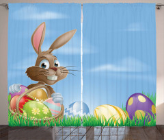 Painted Easter Eggs Curtain