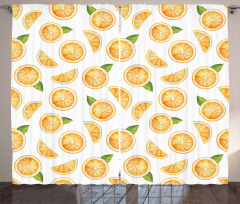 Slices of Oranges Curtain
