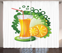 Juice Fruit Slices Curtain