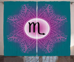 Fuchsia Mandala Curtain