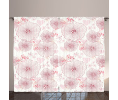 Blooms of a Romantic Spring Curtain