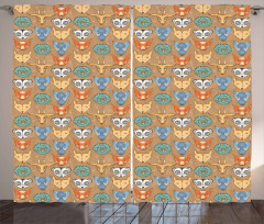 Forest Fauna Pattern Curtain