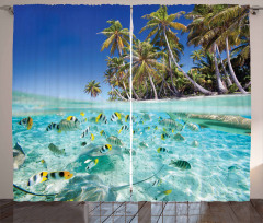 Exotic Island Underwater Curtain