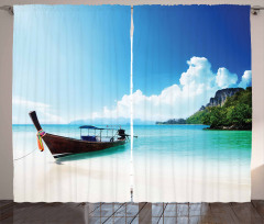 Boat Poda Island Thai Curtain