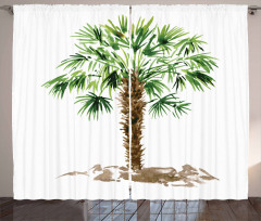 Hawaiian Palm Tree Curtain