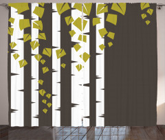 Silhouette of Tree Curtain