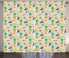 Fruits Abstract Kitchen Curtain