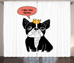 Queen Puppy with Crown Curtain