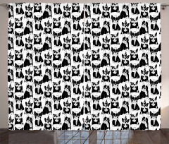 Doodle Funny Puppies Curtain