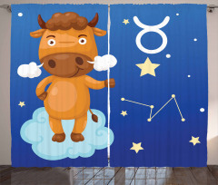 Bull on a Cloud Curtain