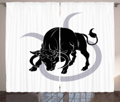 Black Ox and Sign Curtain