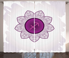 Horoscope Floral Curtain