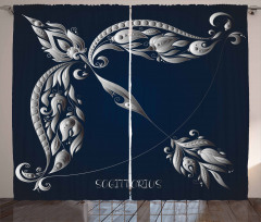 Bow Arrow Motif Curtain