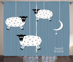 Sheep Moon Star Curtain