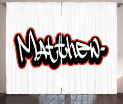 Hip-hop Street Art Name Curtain