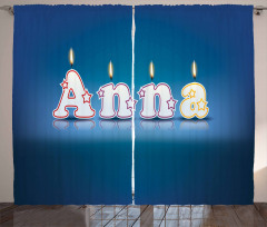 Birthday Candles Name Curtain