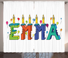 Popular Colorful Name Curtain
