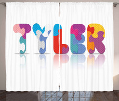 Arrangement of Letters Curtain