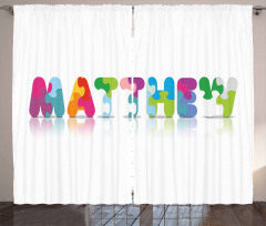Colorful Baby Name Curtain