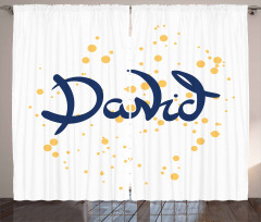 Lettering Style Name Curtain