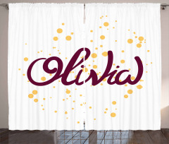 Traditional Girl Name Curtain