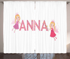 Nursery Themed Lettering Curtain