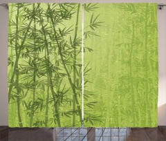 Green Bamboo Growth Curtain