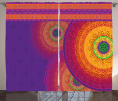Colorful Mandala Motif Curtain