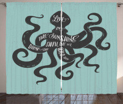 Inspiration Message Graphic Curtain