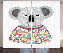 Hipster Animal Shirt Curtain