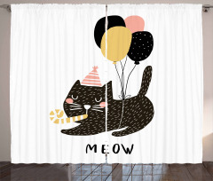 Party Pet with Balloons Curtain
