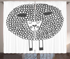 Doodle Sheep Curtain