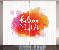 Believe You Can Words Curtain