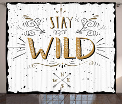 Stay Wild Hand Lettering Curtain
