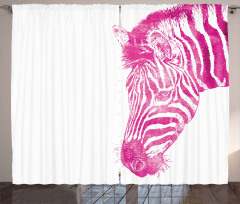 Animal Head Vibrant Curtain