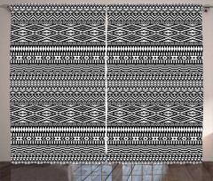 Tribal Shapes Pattern Curtain