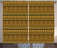 Geometric Folk Curtain