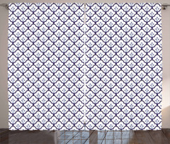 Delftware Scales Design Curtain