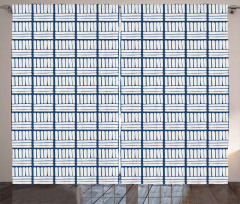 Hand Drawn Delft Stripes Curtain