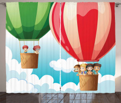 Children in Balloons Curtain