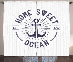 Home Ocean Words Curtain