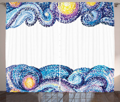 Watercolor Wave Curtain