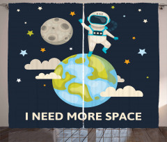 Spaceman Planet Earth Curtain