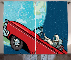 Cosmonaut in a Car Curtain