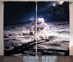 Astronaut on the Moon Curtain