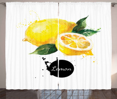 Sour Citrus Lemon Design Curtain