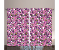 Exotic Orchid Blossoms Curtain