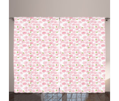 Bridal Roses Field Art Curtain